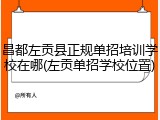 昌都左贡县正规单招培训学校在哪(左贡单招学校位置)