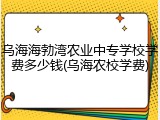 乌海海勃湾农业中专学校学费多少钱(乌海农校学费)
