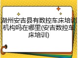 湖州安吉县有数控车床培训机构吗在哪里(安吉数控车床培训)