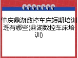 肇庆鼎湖数控车床短期培训班有哪些(鼎湖数控车床培训)