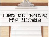 上海城市科技学校分数线(上海科技校分数线)