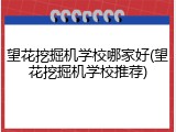 望花挖掘机学校哪家好(望花挖掘机学校推荐)