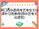周口西华县高考艺考生文化课补习班推荐(西华艺考文化课班)
