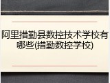阿里措勤县数控技术学校有哪些(措勤数控学校)