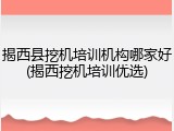 揭西县挖机培训机构哪家好(揭西挖机培训优选)