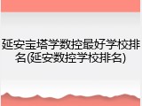 延安宝塔学数控最好学校排名(延安数控学校排名)