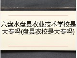 六盘水盘县农业技术学校是大专吗(盘县农校是大专吗)