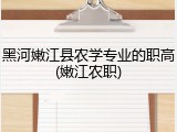 黑河嫩江县农学专业的职高(嫩江农职)