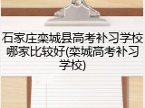 石家庄栾城县高考补习学校哪家比较好(栾城高考补习学校)