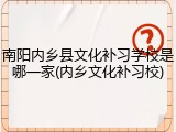 南阳内乡县文化补习学校是哪一家(内乡文化补习校)