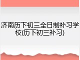 济南历下初三全日制补习学校(历下初三补习)