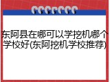 东阿县在哪可以学挖机哪个学校好(东阿挖机学校推荐)