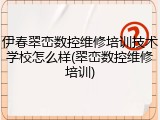 伊春翠峦数控维修培训技术学校怎么样(翠峦数控维修培训)