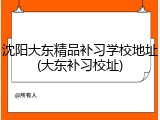 沈阳大东精品补习学校地址(大东补习校址)