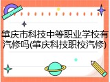 肇庆市科技中等职业学校有汽修吗(肇庆科技职校汽修)