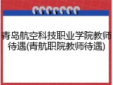 青岛航空科技职业学院教师待遇(青航职院教师待遇)
