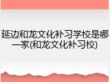 延边和龙文化补习学校是哪一家(和龙文化补习校)