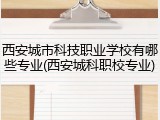 西安城市科技职业学校有哪些专业(西安城科职校专业)