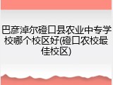 巴彦淖尔磴口县农业中专学校哪个校区好(磴口农校最佳校区)