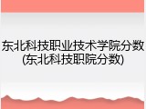 东北科技职业技术学院分数(东北科技职院分数)
