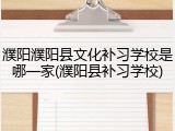 濮阳濮阳县文化补习学校是哪一家(濮阳县补习学校)