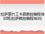 拉萨墨竹工卡县数控编程培训班(拉萨数控编程培训)