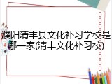 濮阳清丰县文化补习学校是哪一家(清丰文化补习校)
