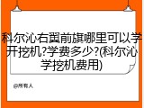科尔沁右翼前旗哪里可以学开挖机?学费多少?(科尔沁学挖机费用)