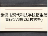 武汉市现代科技学校招生简章(武汉现代科技校招)