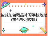 盐城东台精品补习学校地址(东台补习校址)