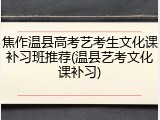 焦作温县高考艺考生文化课补习班推荐(温县艺考文化课补习)