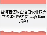 普洱西佤族自治县农业职高学校如何报名(普洱农职高报名)