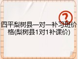 四平梨树县一对一补习班价格(梨树县1对1补课价)