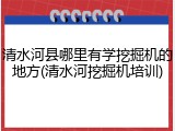 清水河县哪里有学挖掘机的地方(清水河挖掘机培训)