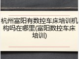 杭州富阳有数控车床培训机构吗在哪里(富阳数控车床培训)