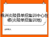 株洲炎陵县单招集训中心在哪(炎陵单招集训地)