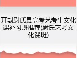 开封尉氏县高考艺考生文化课补习班推荐(尉氏艺考文化课班)
