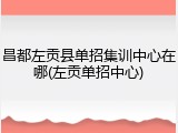 昌都左贡县单招集训中心在哪(左贡单招中心)