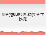 新会挖机培训机构(新会学挖机)