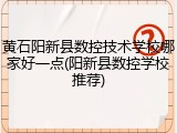 黄石阳新县数控技术学校哪家好一点(阳新县数控学校推荐)