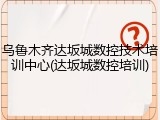 乌鲁木齐达坂城数控技术培训中心(达坂城数控培训)