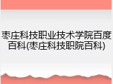 枣庄科技职业技术学院百度百科(枣庄科技职院百科)
