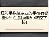 红河学数控专业的学校有哪些职中生(红河职中数控学校)