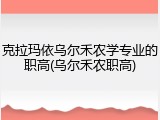 克拉玛依乌尔禾农学专业的职高(乌尔禾农职高)
