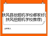 扶风县挖掘机学校哪家好(扶风挖掘机学校推荐)