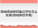 塔城塔城单招集训学校怎么收费(塔城单招学费)