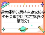 锡林郭勒苏尼特左旗农校多少分录取(苏尼特左旗农校录取分)