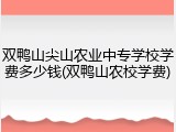 双鸭山尖山农业中专学校学费多少钱(双鸭山农校学费)
