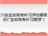 六安金安高考补习学校哪家好("金安高考补习推荐")