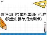 盘锦盘山县单招集训中心在哪(盘山县单招集训点)